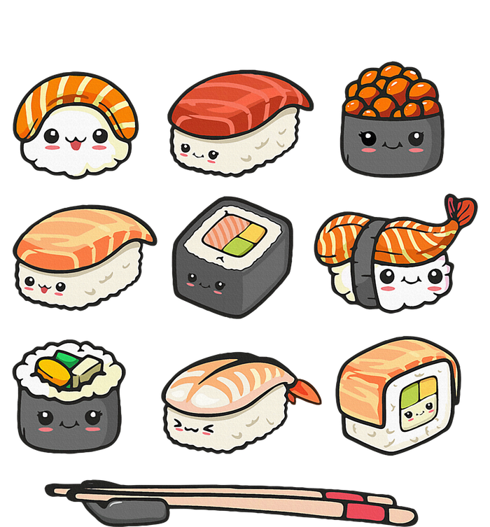 Happy Sushi Anime Kawaii Set Japanese Food Lover Otaku Manga  Magnet