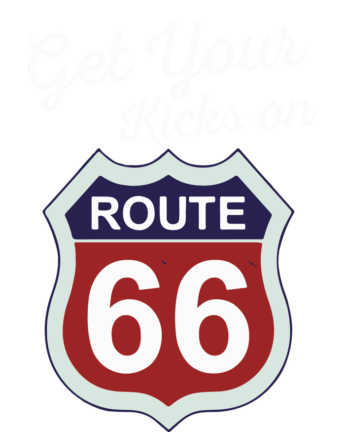 Get Your Kicks Route 66 Distressed 60S Short Acrylic Beanie