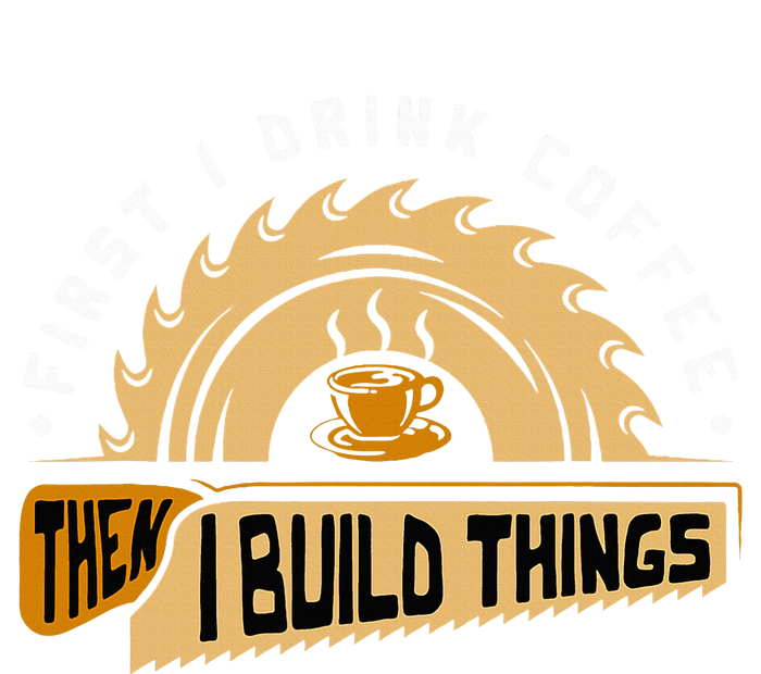 First I Drink Coffee Then I Build Things  Woodworking Youth Performance Sprint T-Shirt