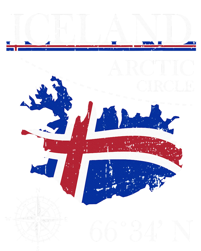 Iceland  Arctic Circle  Polar North Island Icelandic Flag Poster