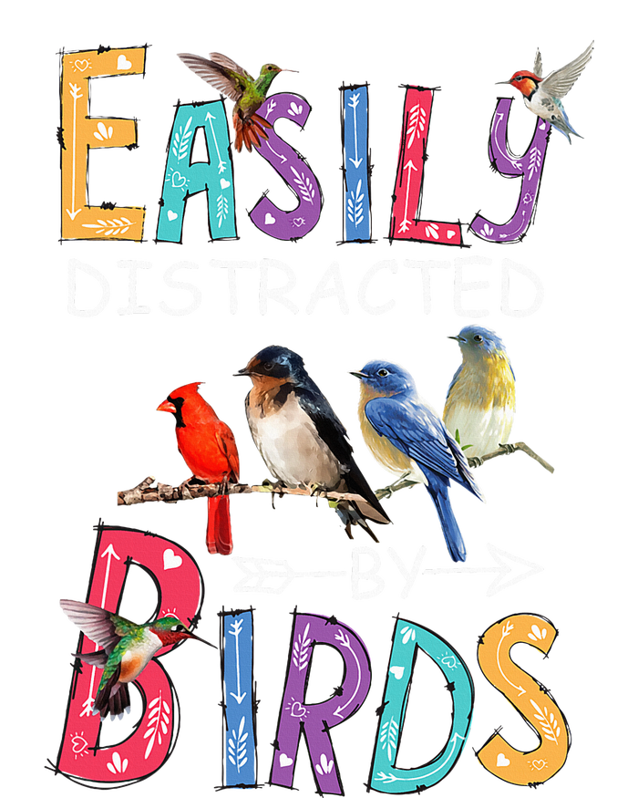 Easily Distracted By Birds Funny Bird Cooling Performance Crew T-Shirt