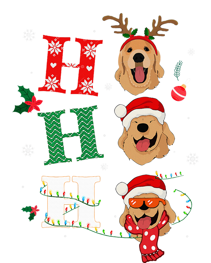 Ho Ho Ho Retrievers Golden Xmas Outfit Christmas Costume PosiCharge RacerMesh Polo