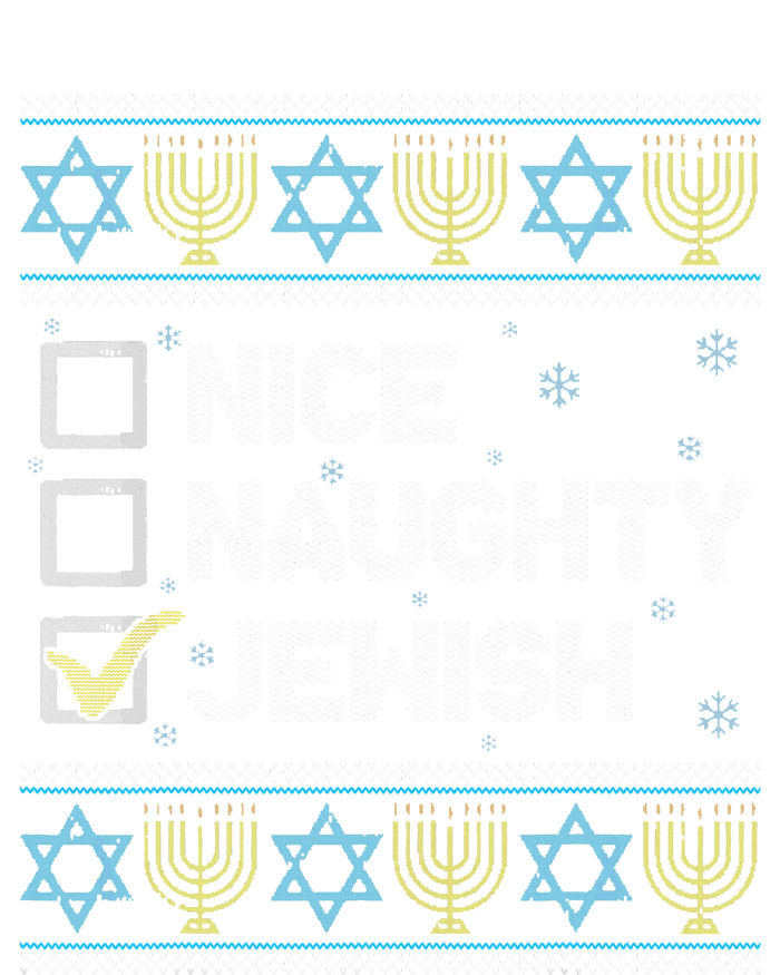 Nice Naughty Jewish Ugly Hanukkah Sweater Chanukah Jew Cooling Performance Crew T-Shirt