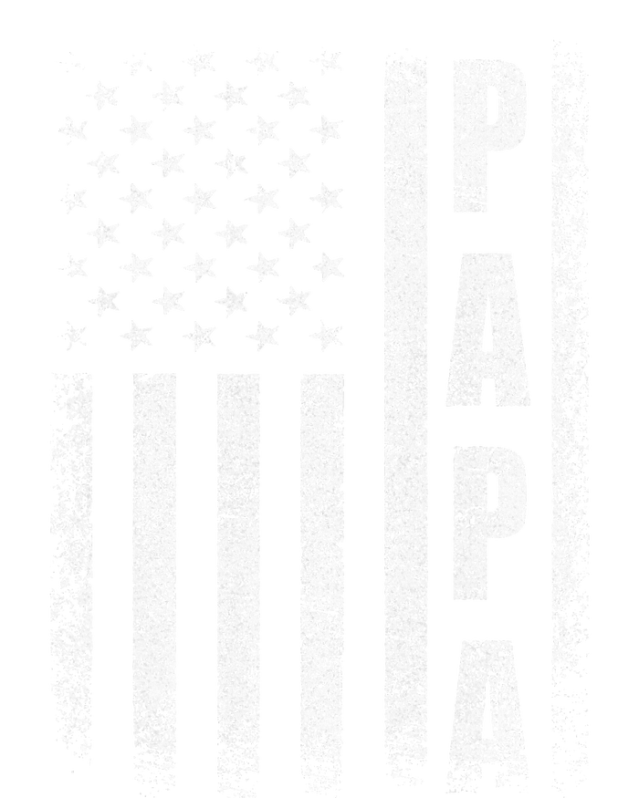 Proud Papa Funny Fathers Day 2024 Gifts Dad America USA flag Women's Fleece Hoodie