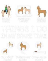 Things I Do In My Spare Time Funny Horse Lovers  Women's Crop Top Tee