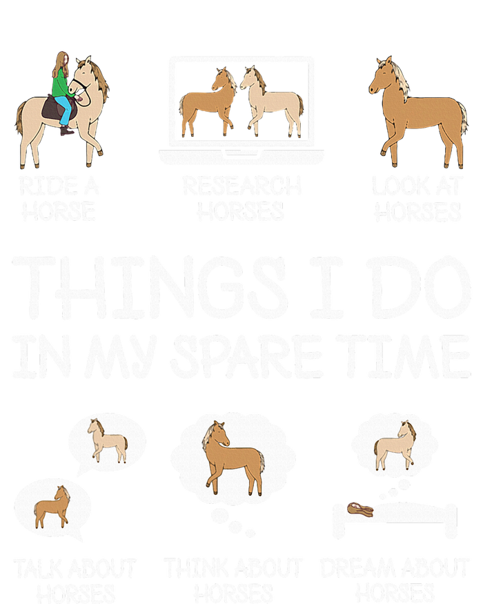 Things I Do In My Spare Time Funny Horse Lovers  Women's Crop Top Tee