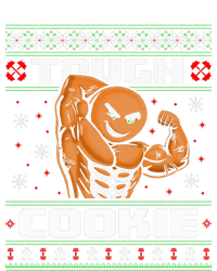 Funny Tough Gingerbread Cookie Ugly Christmas Sweater Gym Women's Flannel Pajama Set