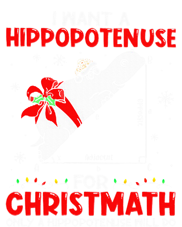 I Want A Hippopotenuse For Christmath Math Teacher Christmas Full Zip Hoodie