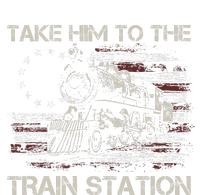 Vintage Old American Flag Take Him To The Train Station Long Sleeve Shirt