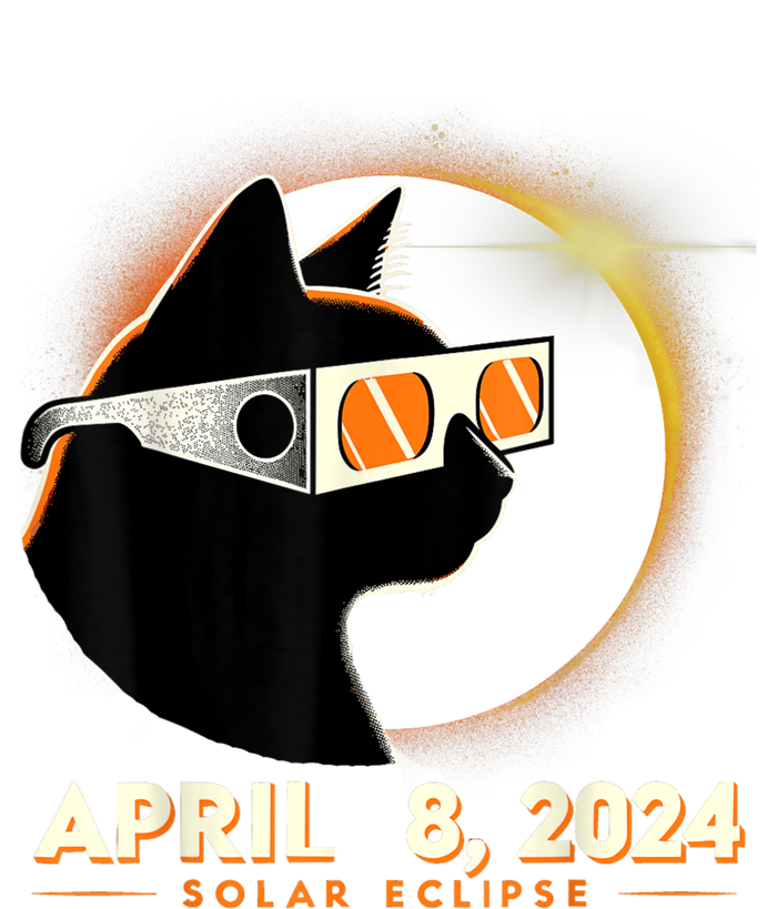 2024 Solar Eclipse Cat Wearing Solar Eclipse Glasses Yupoong Adult 5-Panel Trucker Hat