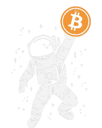 Astronaut Bitcoin Moon Funny Crypto Cryptocurrency Poster