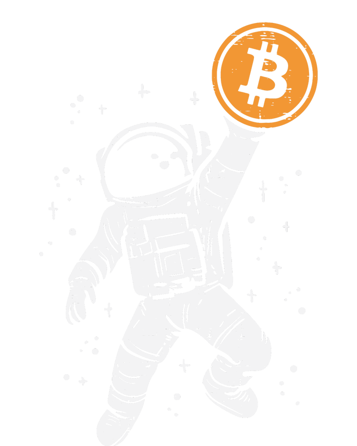 Astronaut Bitcoin Moon Funny Crypto Cryptocurrency Poster