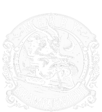 Krampusnacht Krampus on a Snowmobile Flat Bill Trucker Hat