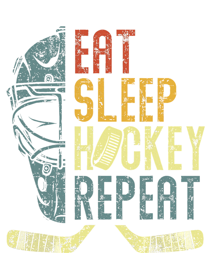 Eat Sleep Hockey Repeat Ice Hockey Retro Vintage Kids T-Shirt