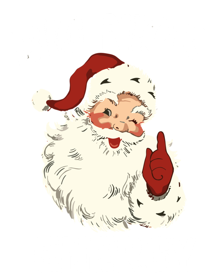 Big Nick Energy Funny Christmas Santa Xmas Family Pajama Gift Stripe Pom Pom Beanie