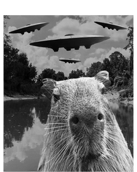 Funny Graphic Capybara Selfie With Ufos Weird T-Shirt