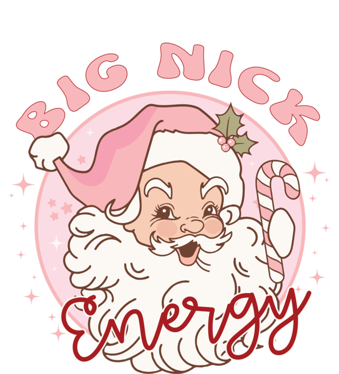 Big Nick Energy Pink Santa Claus Vintage Chirstmas Gift Insulated Varsity Jacket