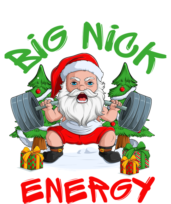 Big Nick Energy Santa Gym Fitness Weight Lifting Christmas Gift Full Zip Hoodie