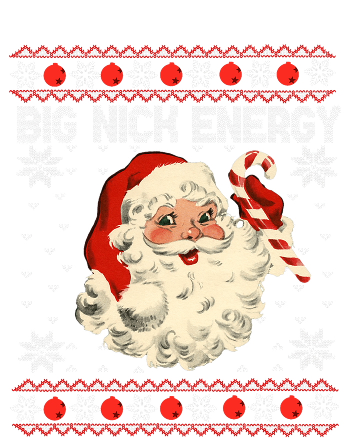 Big Nick Energy Santa Ugly Christmas Sweater Gift V-Neck T-Shirt