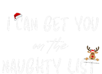 I Can Get You On The Naughty List Funny Christmas Apparell Striped Beanie with Solid Band