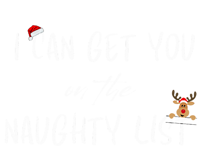 I Can Get You On The Naughty List Funny Christmas Apparell Striped Beanie with Solid Band