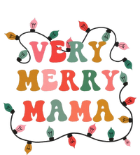 Very Merry Mama Christmas Retro Lights Mama Mom Xmas  T-Shirt