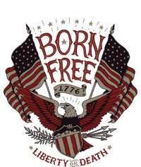 Vintage Born Free Eagle American Flag 1776 4th Of July Usa Kids T-Shirt