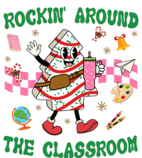 Rockin Around The Classroom Funny Teacher Christmas Cropped Pullover Crew