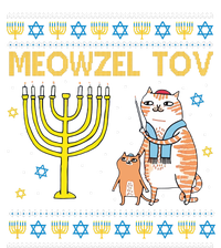 Meowzel Tov Ugly Hanukkah Cat Funny Ladies Long Sleeve Shirt