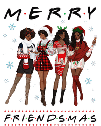 Funny Merry Friendsmas Black Girl Friends Christmas Matching Group T-Shirt