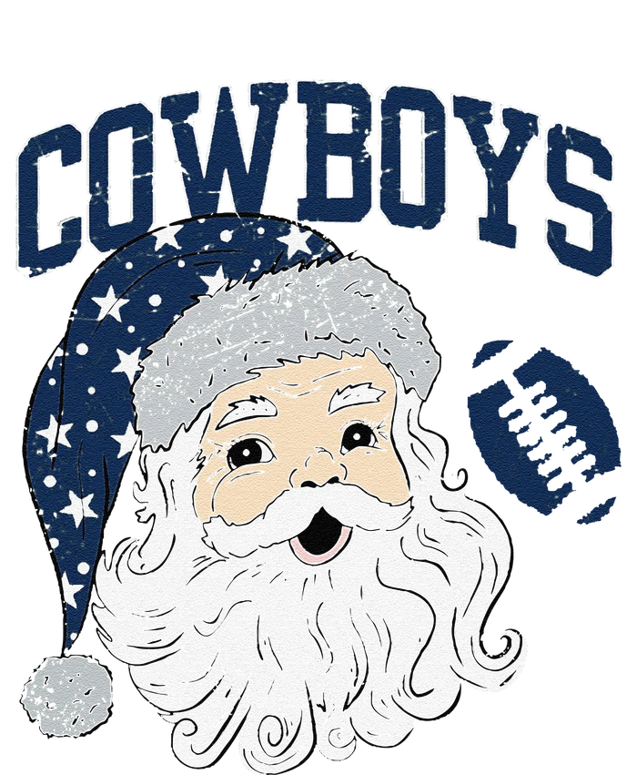 Funny Cowboys Santa Football Football Lover Gift Christmas Santa Football Xmas Softstyle CVC T-Shirt