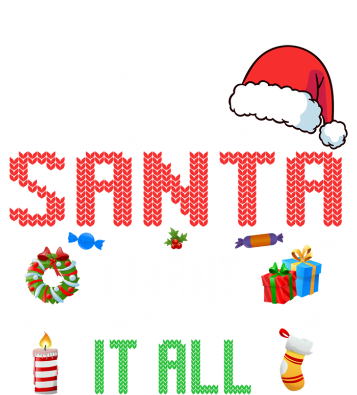 Christmas Matching Family Dear Santa I Want It All Gift Coaster