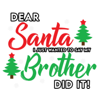 Dear Santa I Just Want To Say My Brother Did It Family Xmas Meaningful Gift Stripe Pom Pom Beanie