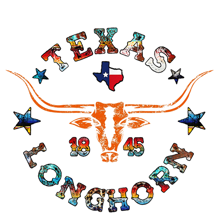 Texas 1845 Vintage Longhorn Cowboy Western Cow Mama T-Shirt