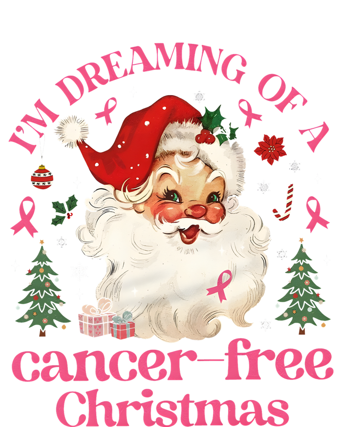 IM Dreaming Of A Breast Cancer Free Christmas Drawstring Bag