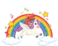 Dinosaur Riding Unicorn Funny Unicorns Rainbow Lover Graphic Cute Gift T-Shirt