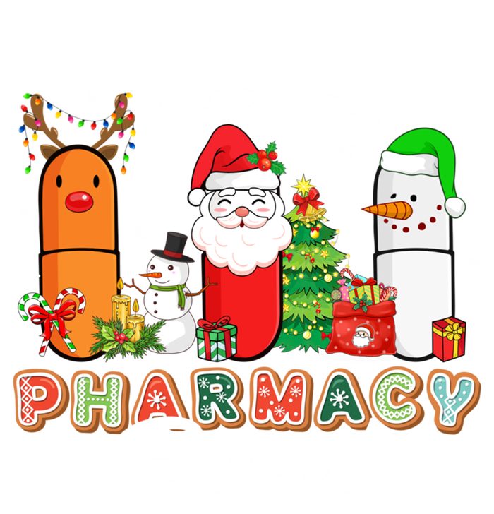 Funny Pills Christmas Lights Pharmacy Crew Reindeer Santa Cute Gift Women's Long Sleeve Flannel Pajama Set 