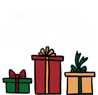 Funny Santa Christmas Holiday Gift Dear Santa I Want It All Cute Gift Pom Pom 12in Knit Beanie