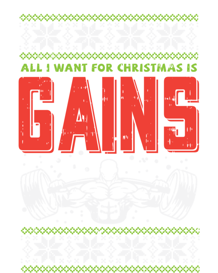 Gains Bodybuilder Christmas Sweater Gym Weightlifter Gift Great Gift Kids Long Sleeve Shirt