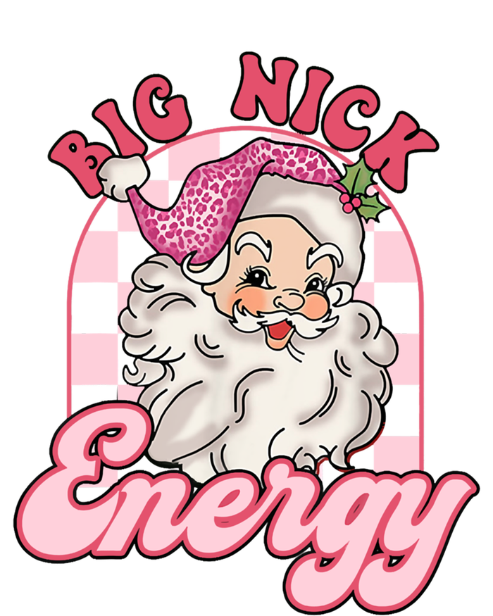 Groovy Big Nick Santa Energy Pink Funny Christmas Pink Gift Striped Beanie with Solid Band