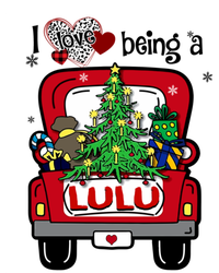 I Love Being A Lulu Tree Truck Happy Family New Christmas Cool Gift T-Shirt