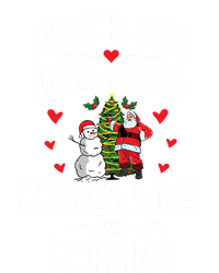 Just A Who Loves Christmas And Puppies Gift Meaningful Gift T-Shirt