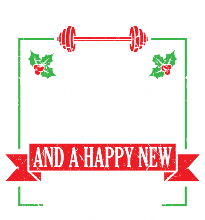 Merry Fitness And A Happy New Rear Christmas Holiday Gym Gift Toddler Sweatshirt