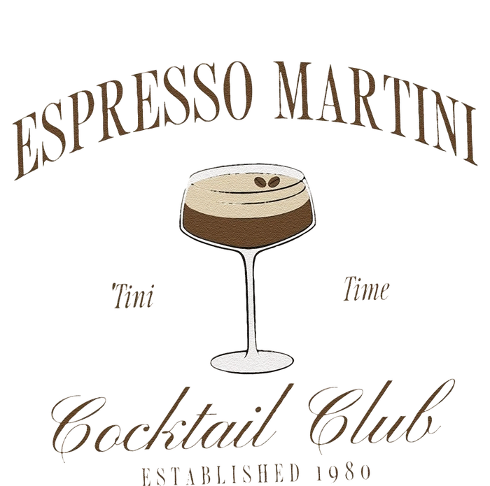 Funny Tini Time Espresso Martini Retro Cocktail And Social Club T-Shirt