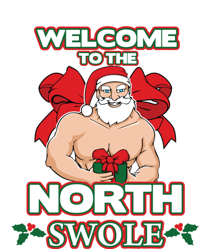 North Swole Santa Claus Weight Lifting Christmas Gym Workout Gift Full Zip Hoodie