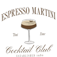 Funny Tini Time Espresso Martini Retro Cocktail And Social Club Toddler T-Shirt