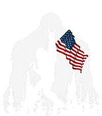 Funny Bigfoot Rock On Hold American Flag Sasquatch Believers Grommeted Golf Towel