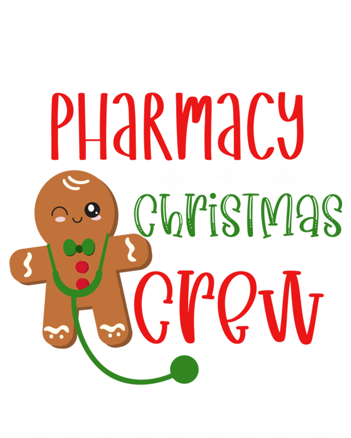 Pharmacy Tech Christmas Gift Pharmacy Crew Gingerbread Funny Gift Women's Racerback Tank