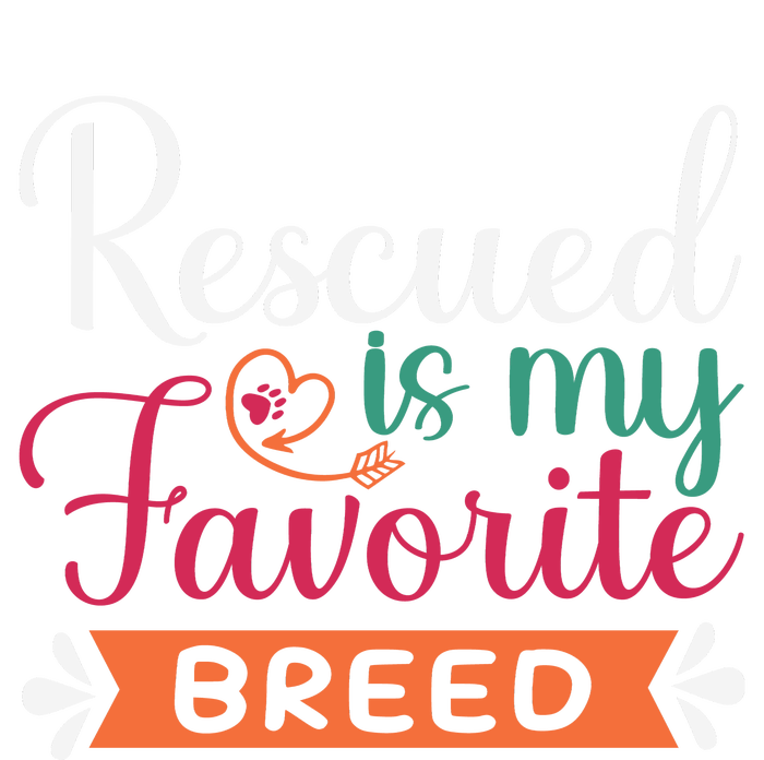 Adorable Rescued Breed Typography T-Shirt