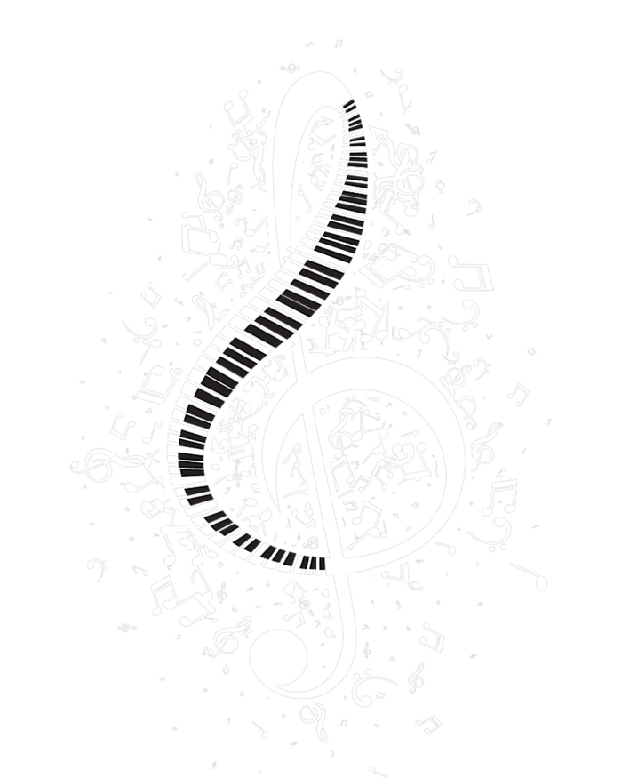 Treble Clef Keys Piano Player Pianist Classical Music T-Shirt